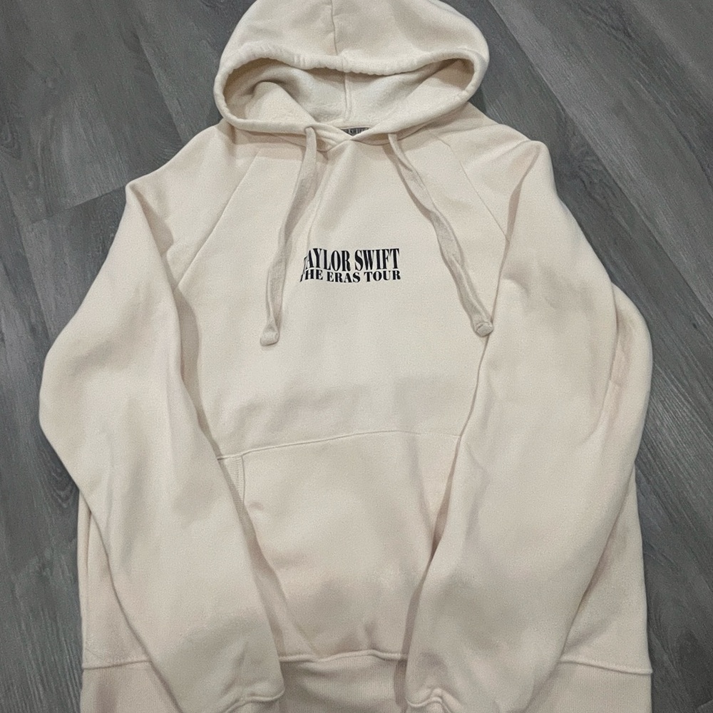 taylor swift official eras tour merch cream hoodie
